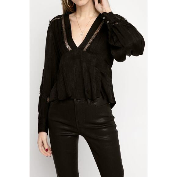 IRO Bahri Lace Inset Top Size 8 New with Tags - Picture 1 of 9